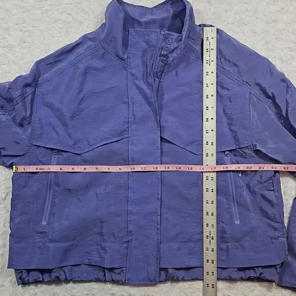 Athleta Arrival Jacket womens size medium purple dark adonis blue jacket 587735 - Picture 3 of 8